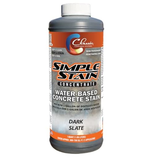 Classic Coatings | Simple Stain (Dark Slate) | Concentrated | Water-Based, Semi-Transparent | Zero VOC, UV Stable | Interior/Exterior | Easy to Use, Fast Drying