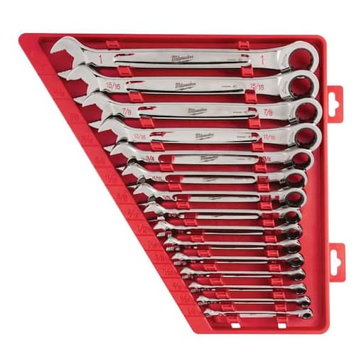 15 Piece Ratcheting Combination Wrench Set