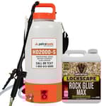 Tools Landscaping Bundle – Petra Max Rock Glue for Secure Hardscaping & 2-Gallon Battery Powered Sprayer for Easy Application