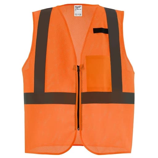 Class 2 High Visibility Mesh One Pocket Safety Vest - S/M