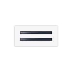 - 10x4 Modern AC Vent Cover - Decorative White Aluminum Air Vent - Standard Linear Slot Diffuser - Heating and Cooling Register Grille for Ceiling, Walls & Floors - Texas Buildmart
