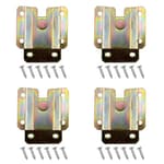 4pcs Large Furniture Hangers Flush Installation Brackets Cabinet Hanging Brackets with Screws Heavy-Duty Embedded Metal Joints Suitable for Bed and Photo Frame DIY Projects