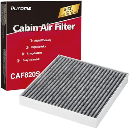 Cabin Air Filter with Activated Carbon, Compatible with CF12820, Hyundai 97133-L1000, 97133-N9100, Elantra, Ioniq, Santa Cruz, Santa Fe, Sonata, Tucson, KIA K5, Niro, Sorento, Sportage, GV60