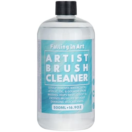 Paintbrush Cleaner, Effective Airbrush Cleaner and Restoration Solution, Professional Oil and Acrylic Paint Remover for Artists, 16.9 Oz Bottle