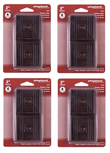 Hardware Caster Cups, 2-Inch, Sold as 4 Pack, 16 Cups Total