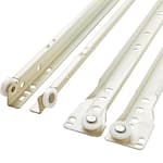 Self-Closing 22' Drawer Slides Bottom Mount, 5-Pairs (10-Pieces) Cabinet, 50lb Capacity White Drawer Hardware D68822K-W-B