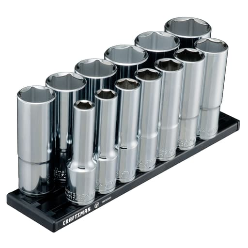 1/2 in Drive SAE Deep 6-Point Socket Set (13 pc)