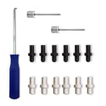 Basketball Valve Replacement Valve, Sports Ball Leak Repair Kit, Sports Ball Doctor, White and Black Valve, Suitable for Basketball, Football, Volleyball,Package 2