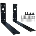Shelf Brackets for Suncast Sheds,Iron Shelf Accessory Outdoor Sheds Storage,Black,Brackets Only,with EZ Bolt Assembly