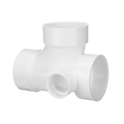 P417 Series PVC Dwv Pipe Fitting Sanitary Tee with Right Side Four Ends for Connecting and Branching Three Pipes Corrosion-resistant Four-way Connection