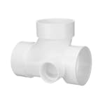 P417 Series PVC Dwv Pipe Fitting Sanitary Tee with Right Side Four Ends for Connecting and Branching Three Pipes Corrosion-resistant Four-way Connection