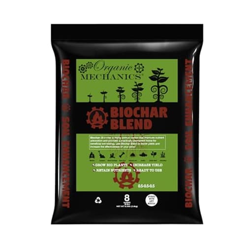 Biochar Blend Soil Amendment, 8 qt – Biochar, Compost, Worm Castings & Micronutrients for Bigger Plants, Higher Yields, and Healthier Soil in Garden Beds & Containers