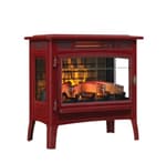 Freestanding Electric Fireplace Stove Heater with 3D Flame Effect for 1,000 Sq. Ft. Cinnamon