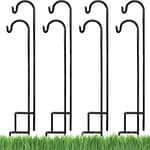 Ashman Shepherd's Hooks 35 Inch (8 Pack), Black, Made of Premium Metal for Hanging Solar Lights, Bird Feeders, Mason Jars, Christmas Lights, Lanterns, Garden Stakes and Wedding Décor.