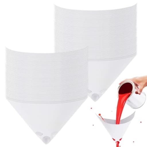 100PCS Paint Strainers Paper Cone Paint Mixing Cup Strainer Fine Mesh Filters Funnel Filter Disposable Spray Gun Sprayer Accessories Automotive Body Repair Paint Tools & Equipment