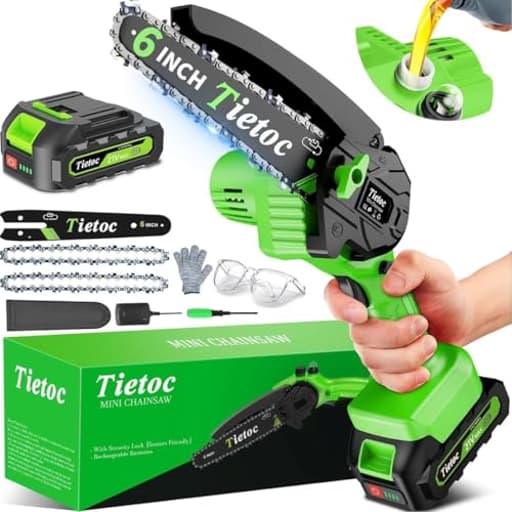 Chainsaw 6 Inch Mini Electric Chainsaw Cordless Battery Powered, Hand Held Saw for Wood/Trees Trimming, Tools for Household and Garden, Chain Saw Gift for Men Dad Husband Fathers Gardener 2025