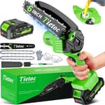 Chainsaw 6 Inch Mini Electric Chainsaw Cordless Battery Powered, Hand Held Saw for Wood/Trees Trimming, Tools for Household and Garden, Chain Saw Gift for Men Dad Husband Fathers Gardener 2025