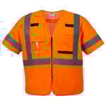 Class 3 High Visibility Orange Safety Vest
