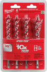 6-1/2" Speed Feed Wood Bit Set - 4 PC