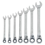 SAE Reversible Ratcheting Wrench Set (7 pc)