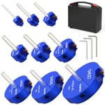 9PCS PVC Pipe Reamer Kit - SCH40 Aluminum Deburring Tool Kit (1/2" to 4") | Dual-Blade Technology | Deburring Tool for PVC & ABS Pipes | Fits Standard 1/2" Drills