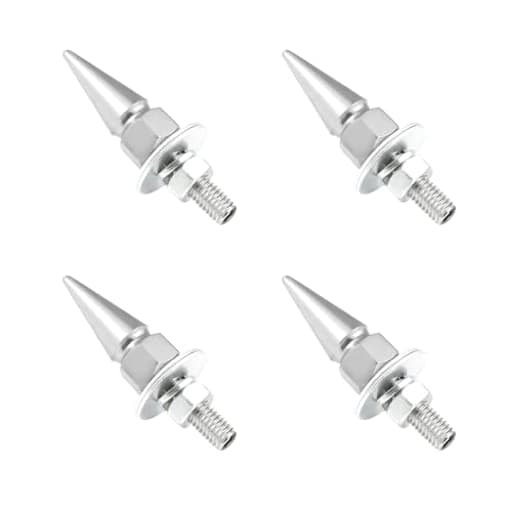 4 PCS Spikes License Plate Screws for Car, Anti Theft Spike Shape Aluminum Car Plate Frame Fastenings Bolt, Cool Licence Plate Screw Set for Car Truck Motorcycle, Car Accessories