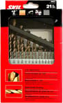 21 Pc. Gold Oxide Drill Bit Set
