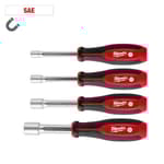4pc SAE HollowCore Magnetic Nut Driver Set