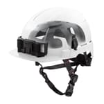 BOLT White Front Brim Safety Helmet with IMPACT ARMOR Liner
