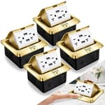 4 Pack Pop up Floor Electrical Outlet Cover Box Kit with 4.8A USB Charger 20Amp Waterproof Weatherproof Floor Tamper Resistant Outlet Receptacle for Countertop Home