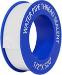 Teflon Tape 1 Roll 1/2 Inch(W) X 520 Inches(L),Water Pipe Sealing Tape,Plumbing Tape,Plumbers Tap,PTFE Tapes,Sealing TPE,Sealant Tape,Thread Seal TPE for Shower Head,Plumbers Accessories