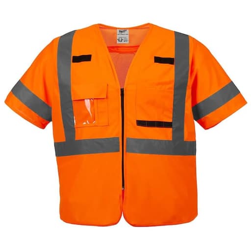 Class 3 High Visibility Orange Safety Vest - 4XL/5XL