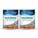 Marine Ready Mix - 2 Gallon Penetrating Wood Sealer Waterproofer & Stain (Bronze Cedar). Water-Based, Ultra-Low VOC Formula for high-Moisture Areas to Protect Wood Docks, Decks & Piers.