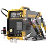 MIG/TIG/CUT/Stick Welder 5 in 1 Multiprocess Welding Machine 110/220V Dual Voltage Aluminum Welding Machine Spool Gun Compatible