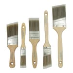 , Paint Brushes, 5-Piece, Paint Brush Set: Flat & Angle Brushes for Latex and Oil Paints, Stains, Interior & Exterior Home Improvement