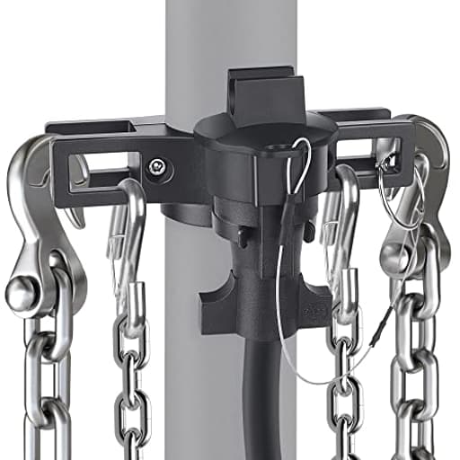 Heavy Duty Trailer Towing Organizer Powder Coating, Aluminum Chain Holder, 7 Way Plug Cover, a Lanyard with Aluminum Ferrule, Durable, Anti-Rust, Upgraded Design