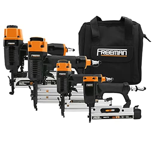 P4FNCB Pneumatic Finishing Nailer and Stapler Kit with Bag and Fasteners