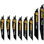 8 piece 2X reciprocating saw blade set with tough case