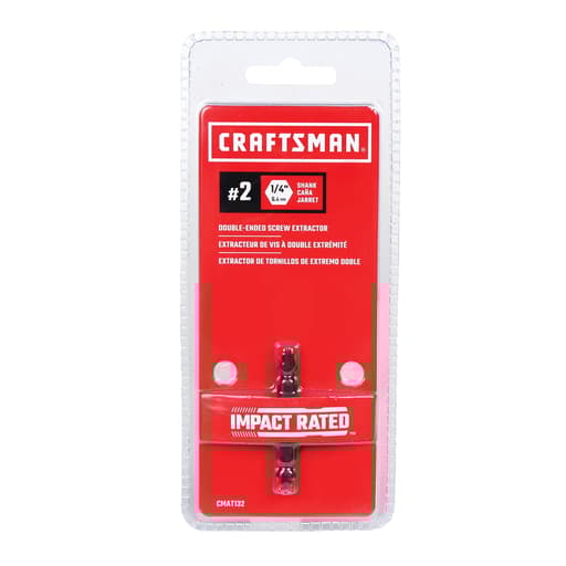Impact Rated #2 1/4-In. Shank Double-Ended Screw Extractor