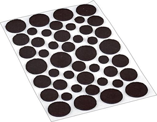 9425 Self-Adhesive Felt Surface Protection Pads, Assorted Sizes, 46-Count, Brown