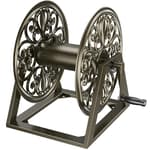 Garden Wall/Floor Mount Hose Reel, Decorative Hose Reel, Garden Heavy-Duty Water Hose Holder Winder, Holds 200-Feet of 5/8-Inch Hose