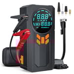 Jump Starter with Air Compressor, 5000A 160PSI Battery Jumper Starter Portable (9.0 Gas/8.0L Diesel), 12V Jump Box Car Battery Jump Starter with Smart Jumper Cables, LED Light, LCD Display