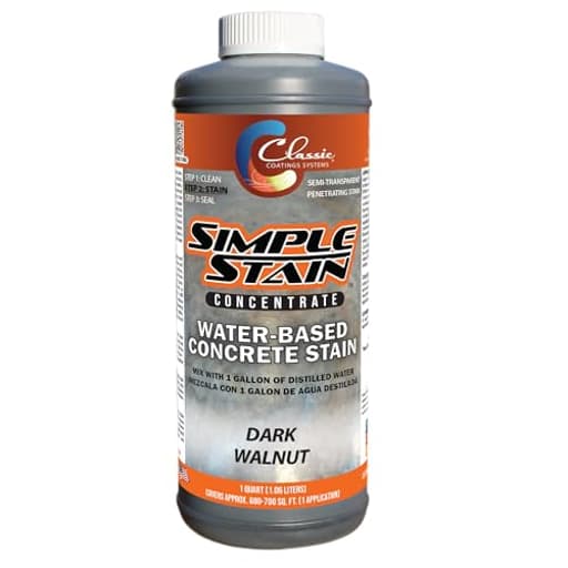 Classic Coatings | Simple Stain (Dark Walnut) | Concentrated | Water-Based, Semi-Transparent | Zero VOC, UV Stable | Interior/Exterior | Easy to Use, Fast Drying