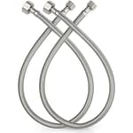 Faucet Supply Lines,24" Stainless Steel Braided Water Supply Line, 1/2" FIP x 3/8" COMP Faucet Hose, Faucet Hose Connector x 2 Pcs