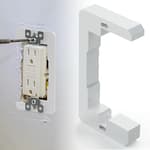 10 Pcs Wall Plate Spacer, Outlet Spacers for Electrical Box, Flush Fit Device Leveling Plate, Metal Outlet Shims, Receptacle Leveler for Fixing Walls Device - White