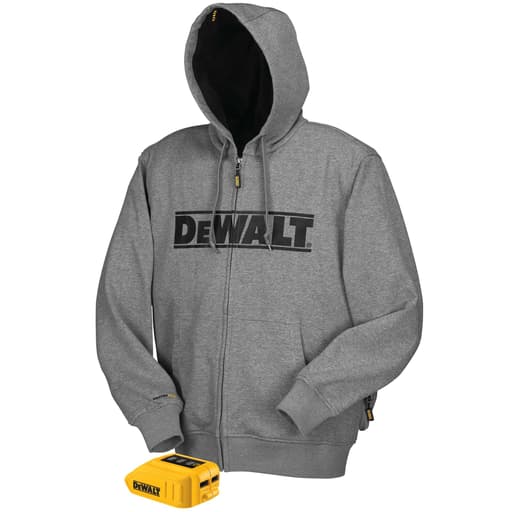 20V MAX Gray Heated Hoodie (Hoodie and Adaptor Only)