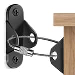 Furniture Anchors (10 Packs) Anti Tip Furniture Anchors for Baby Proofing, Furniture Wall Anchor Earthquake Straps for Furniture Dresser Wall Safety Anchor Furniture Fasteners to Wall, Black