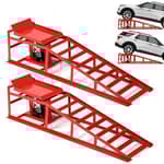 2PCS 5T 11060lbs Hydraulic Car Ramps, Heavy Duty Hydraulic Vehicle Ramps Lift Ramp, Portable Car Ramps for Oil Changes, Car Lifts for Home Garage, Vehicle Auto Garage Repair