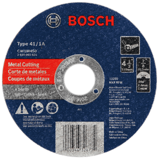 4-1/2 in. Type 1A 24-grit metal cutting wheel