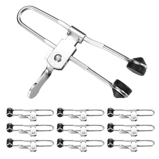 10 Pack Lever Action Grid Clamps, Stainless Steel Suspended Ceiling Tile Grip Clamps Jewelry Cushion Clamp Multifunctional Ceiling Grid Clip for Metalworking DIY Project